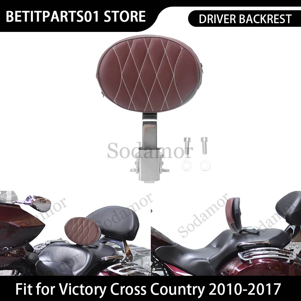 Crossfit Victory - Respaldo ajustable para motocicleta, de cuero
